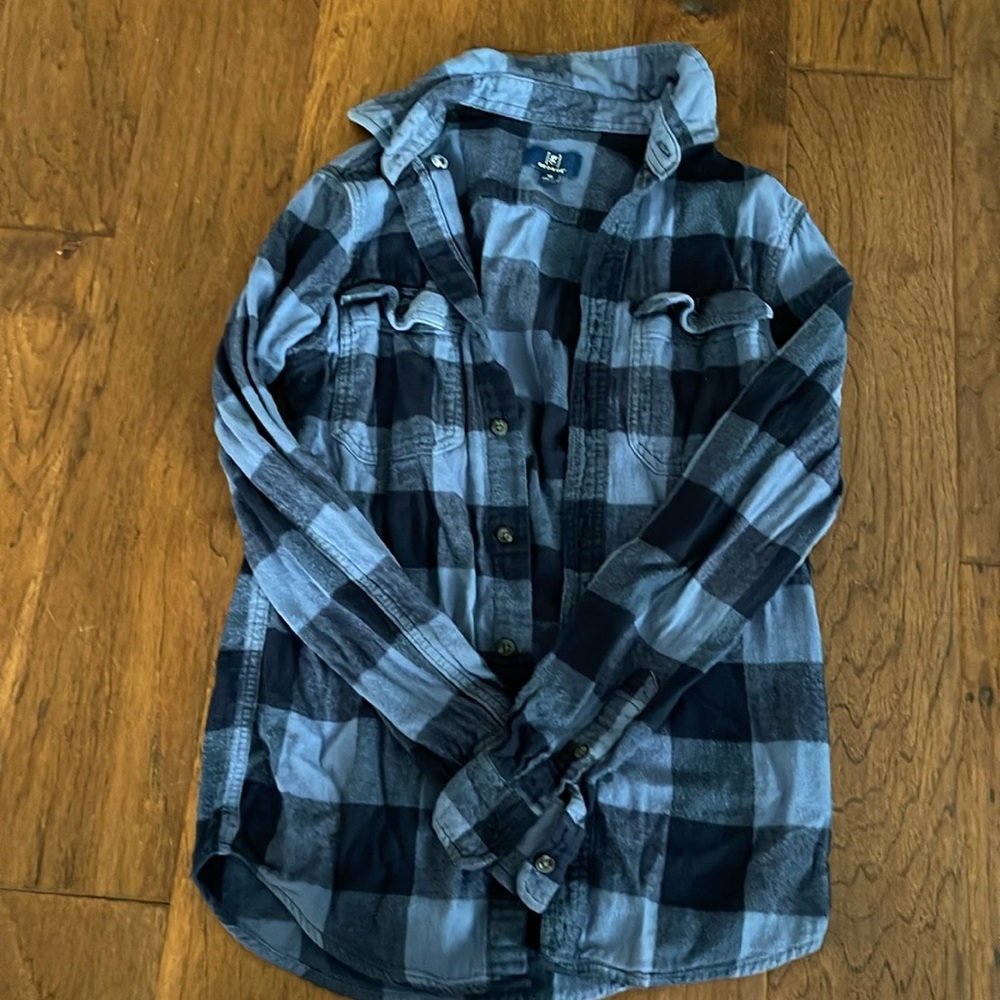 Blue flannel LS shirt